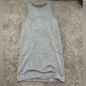 Lemon workout tank top, grey, size 4